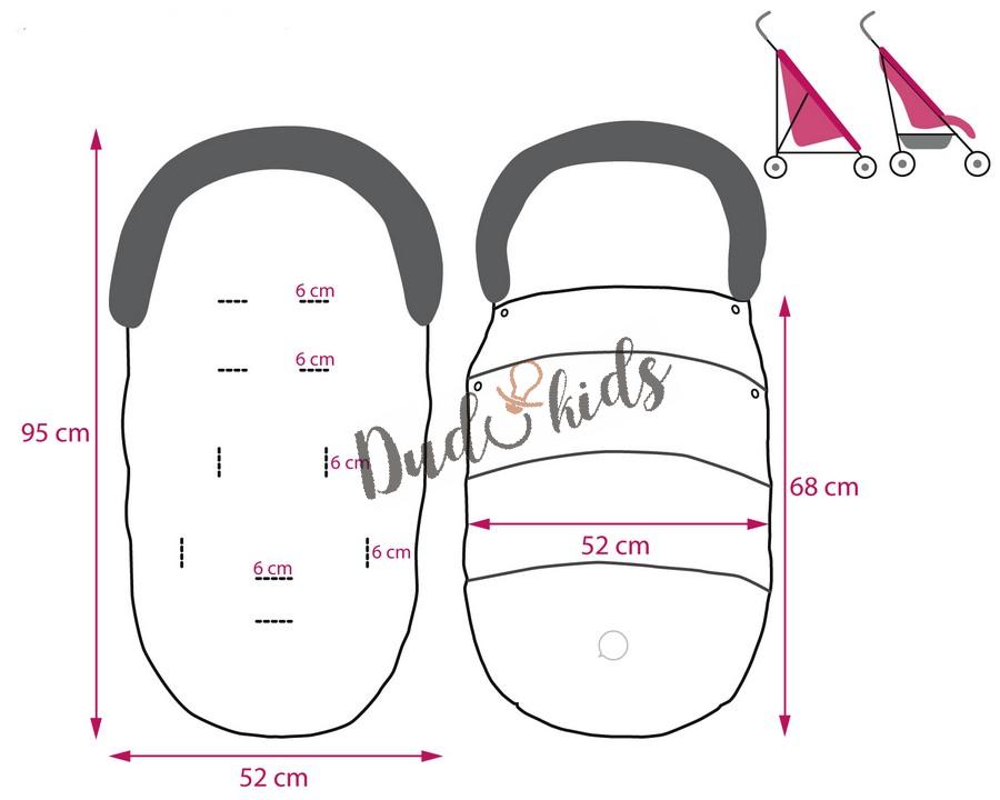 Luxusní  zimní fusak PEKE s kožešinou Hvězdy - gray