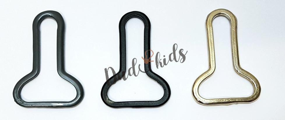 ND_úchyt přeska na tašku kočárku - karabina - černá