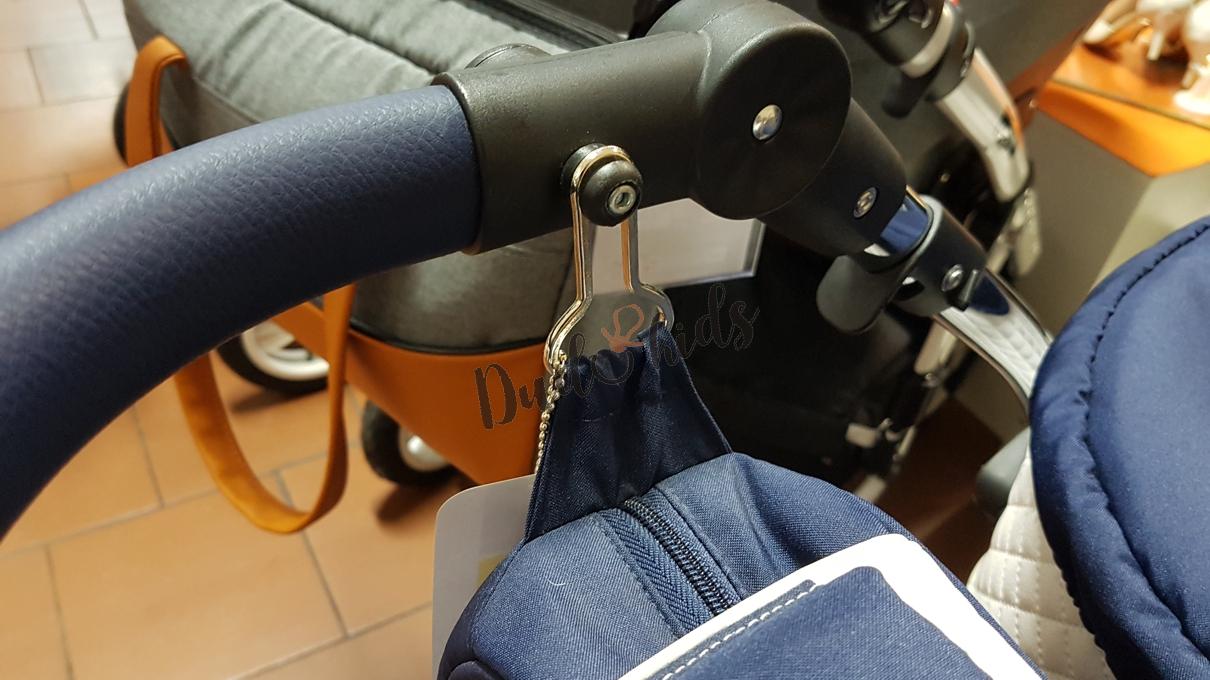 ND_úchyt přeska na tašku kočárku - karabina - černá