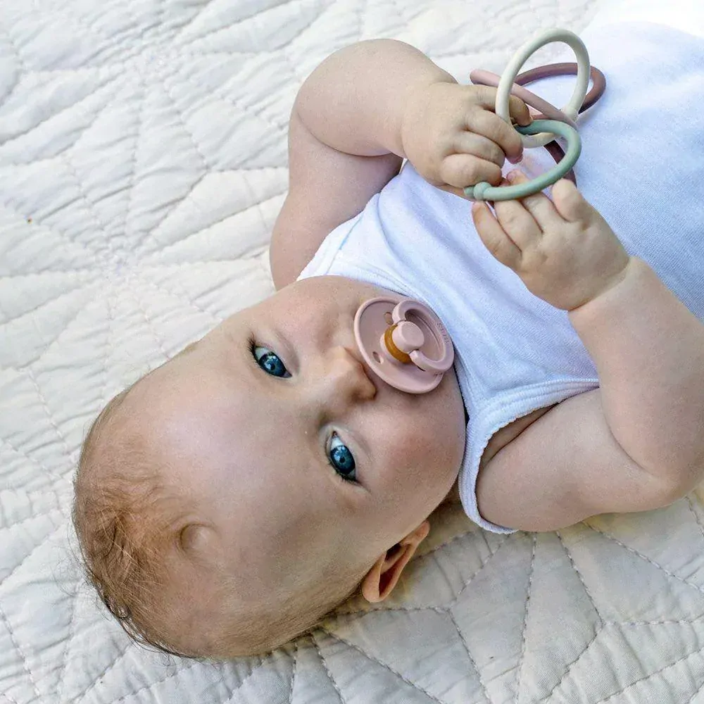 Dudlíky z přírodního kaučuku Bibs Colour vel. 0-6m 2ks Honey Bee/Olive 