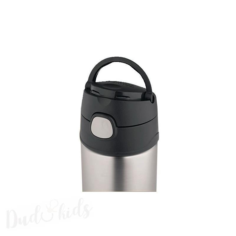 Dětská nerezová termoska THERMOS s brčkem kočička