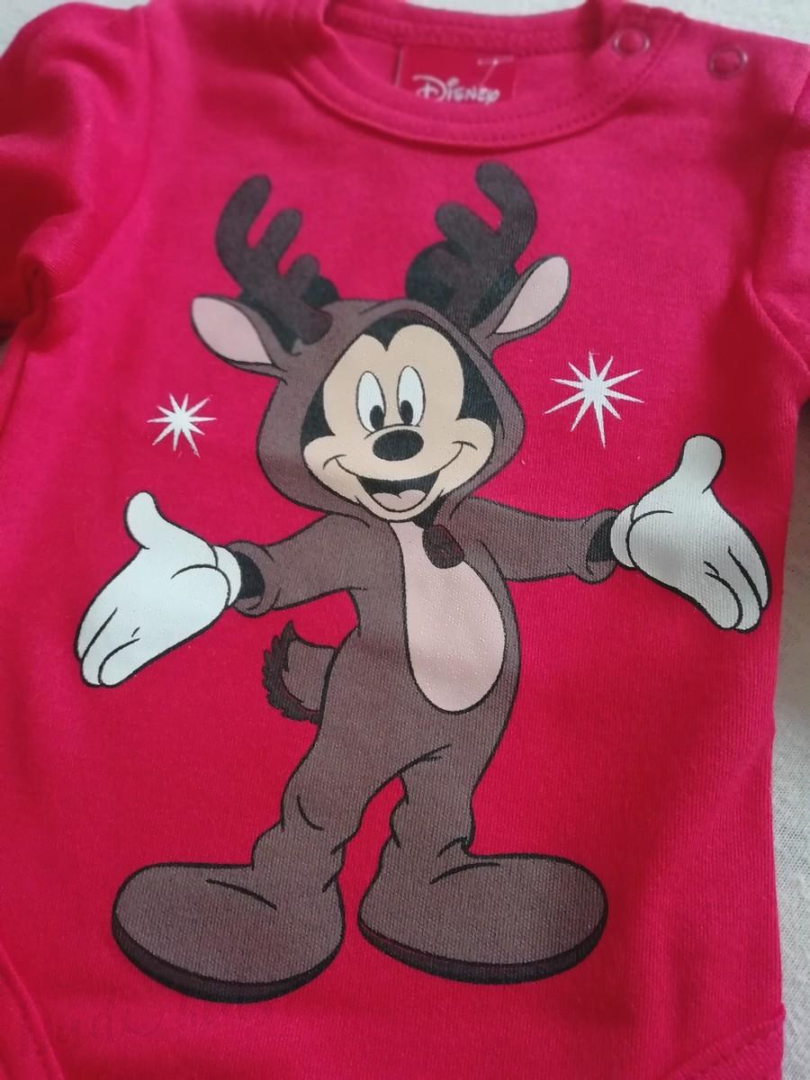 Body s obrázkém Mickey Mouse- vánoční červené vel.62