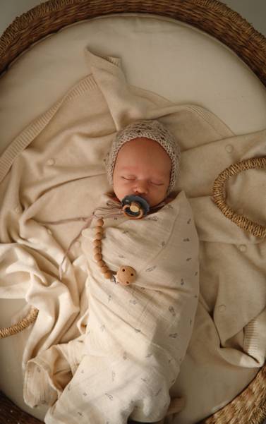 DUO kaučukový dudlík FRIGG Heather+ LilyPad 0-6M 