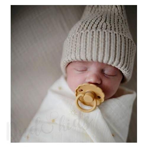 DUO kaučukový dudlík NOČNÍ FRIGG FrenchGray+ Portobello  0-6M 