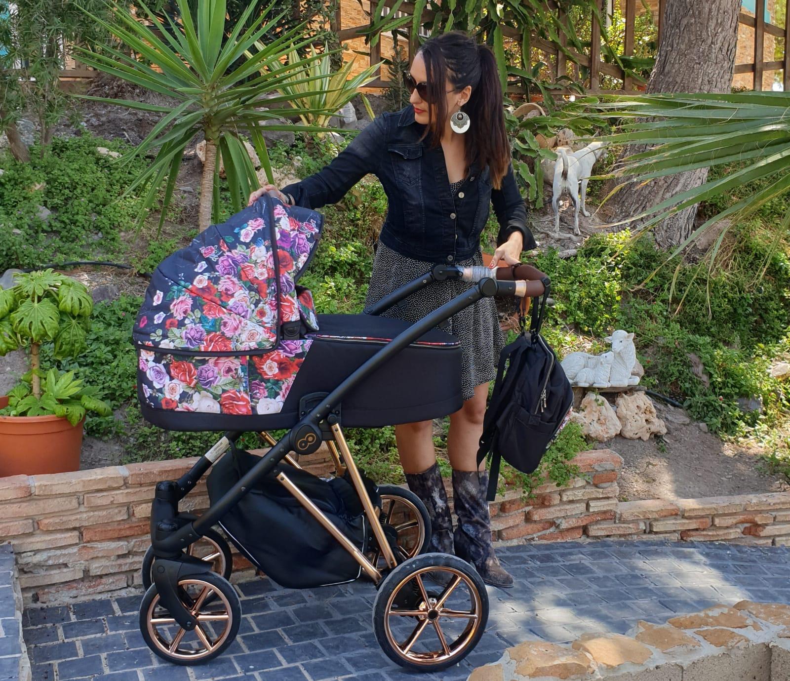 Kombinovaný kočárek Musse Light-Dark  Rose 2v1 antracit