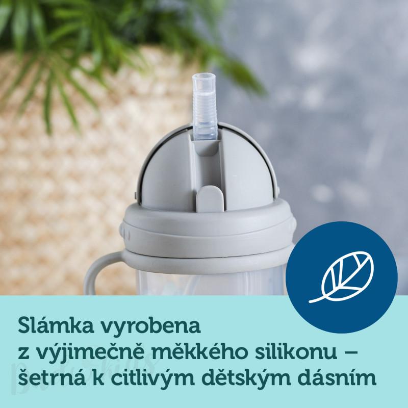 Nevylévací hrneček se slámkou a závažím 270ml BONJOUR PARIS modrý canpol babies 