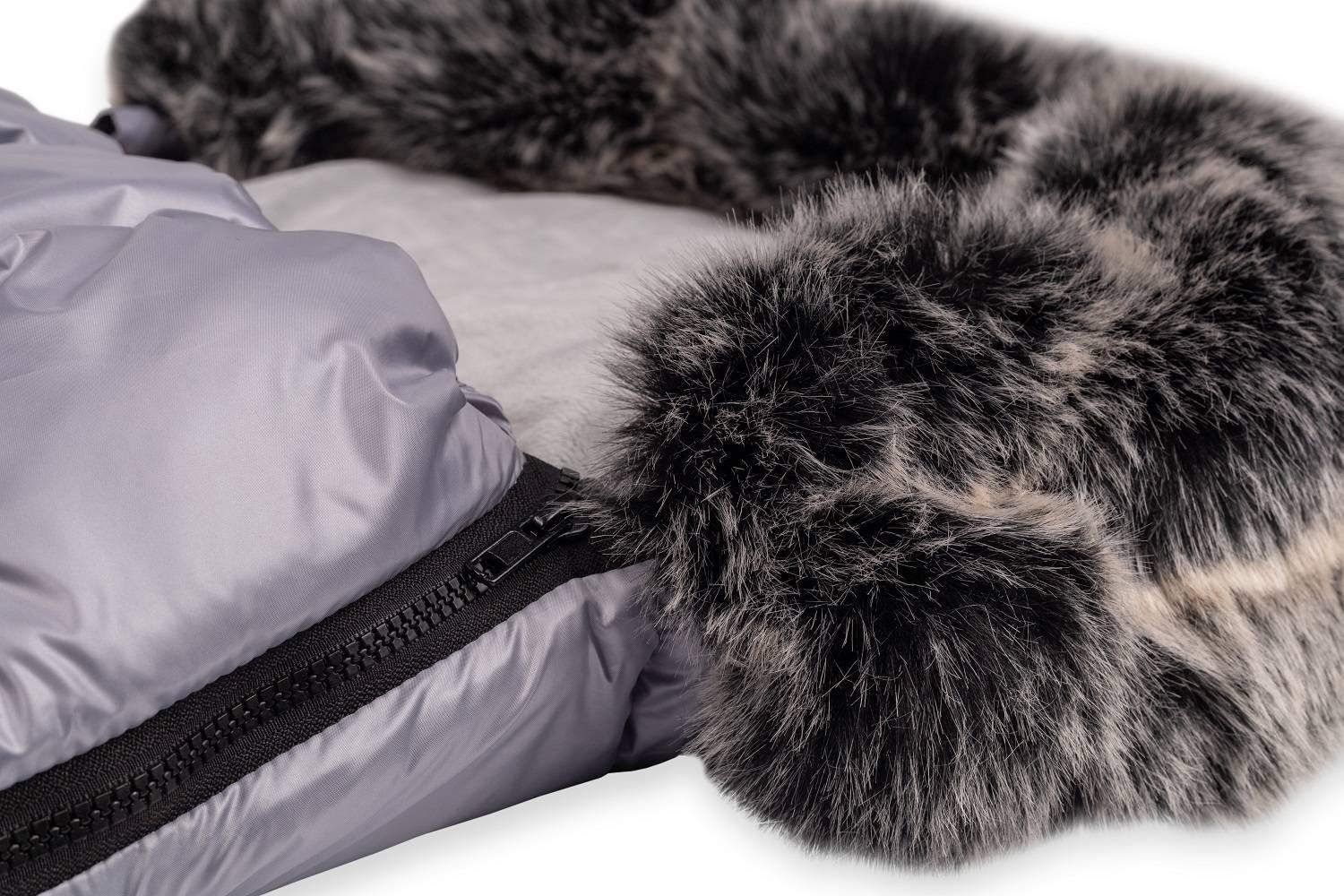 Zimní fusak Fluffy s kožešinou- černý