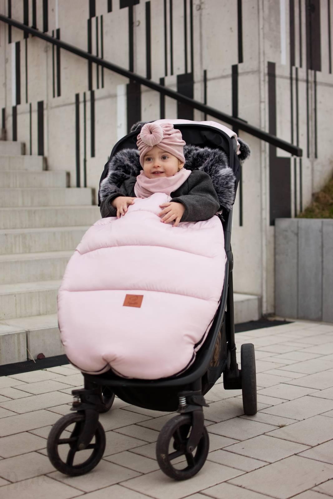 Zimní fusak Fluffy s kožešinou- černý