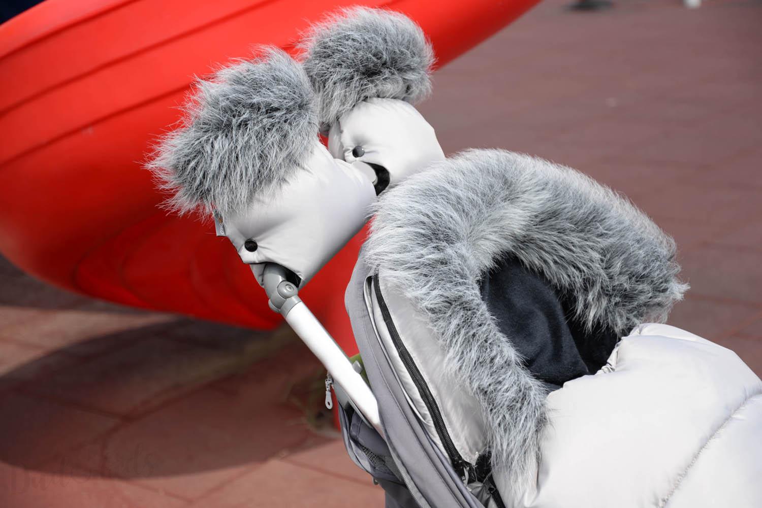 Zimní fusak Winter Fur s kožešinou - sv. modrý