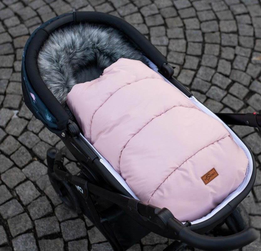 Zimní fusak Winter Fur s kožešinou - sv. modrý