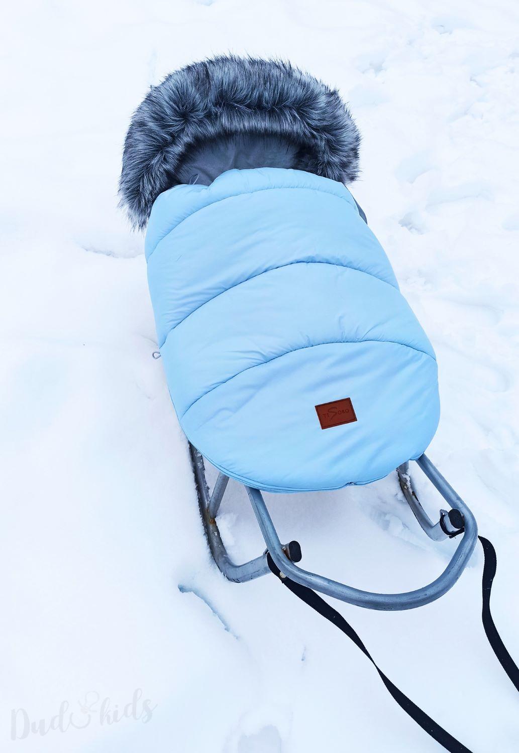 Zimní fusak Winter Fur s kožešinou - tmavě šedý