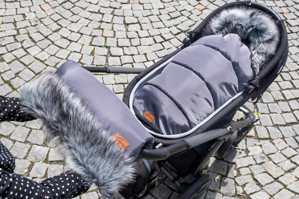 Zimní fusak Winter Fur s kožešinou - tmavě šedý