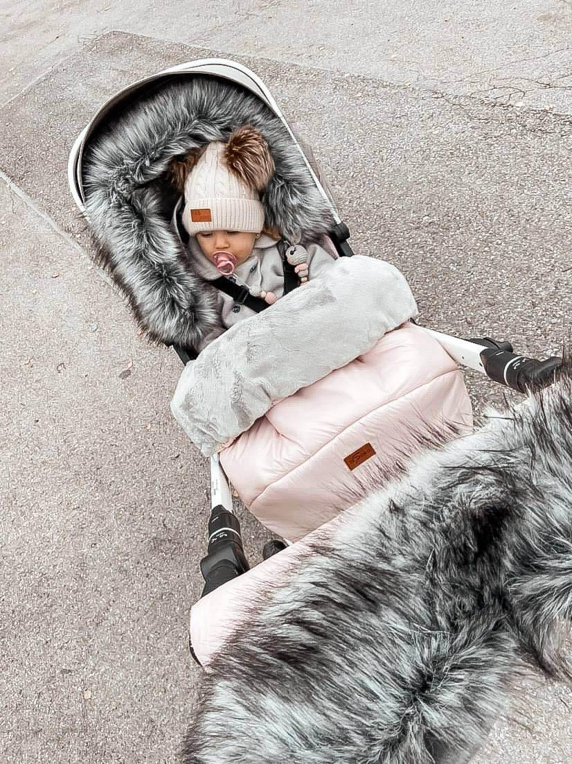 Zimní fusak Winter Fur s kožešinou - černý