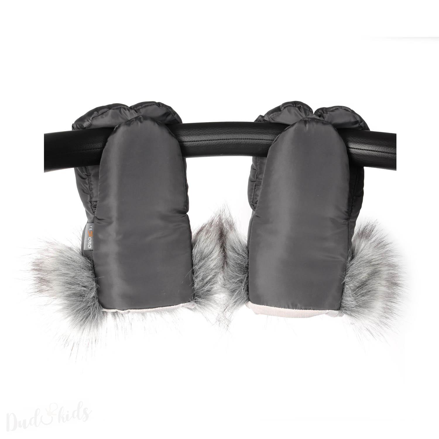 Zimní nepromokavé rukavice na kočárek FINGER -beige