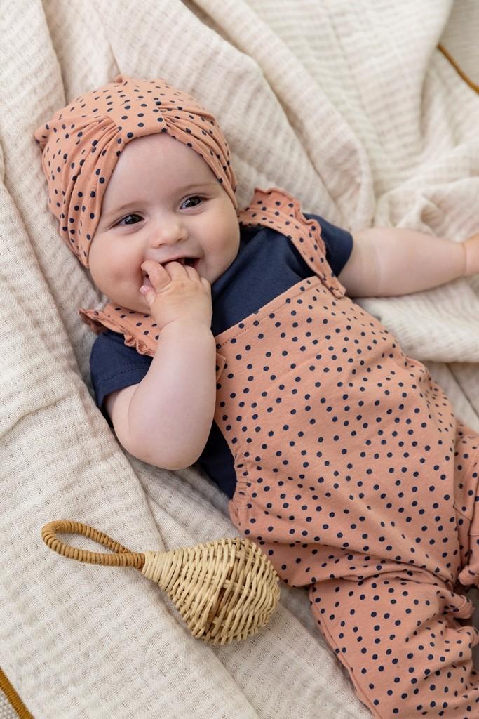 3-dílný kompletdívčí  lacláče + čepička vel:  80/12M