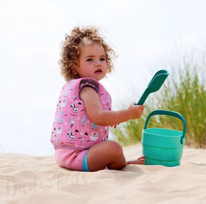 Dětské neoprenové plavky Happy Nappy - Zvířátka růžová vel. S