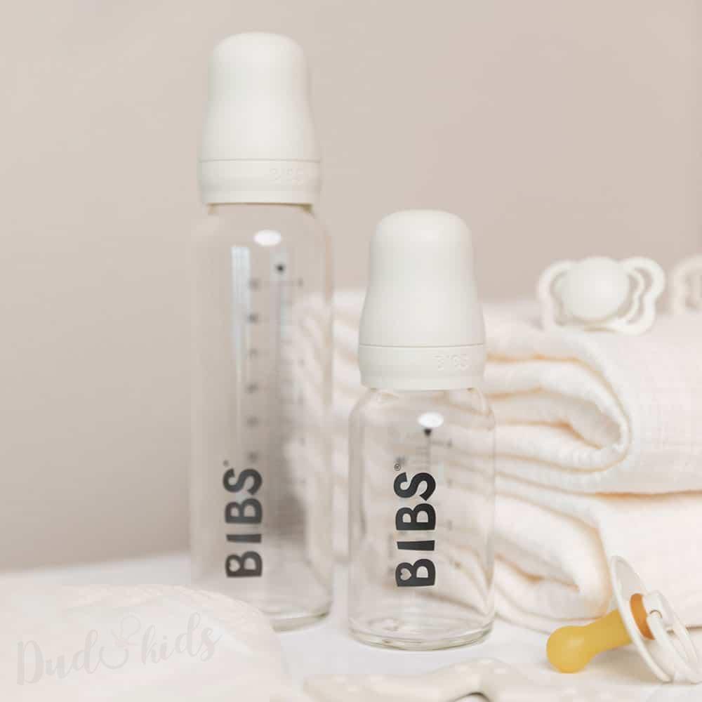 BIBS Baby Bottle skleněná lahev 110 ml  - ivory