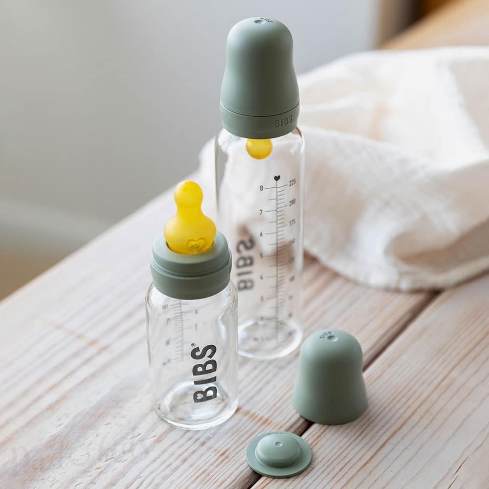 BIBS Baby Bottle skleněná lahev 110 ml - ducky-lilac