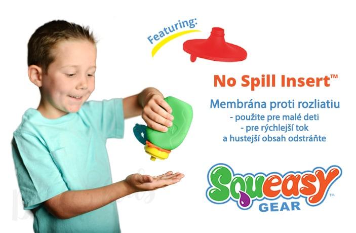 Squeasy Gear silikonová kapsička 180 ml pro zdravé krmení dětí měkká šedá