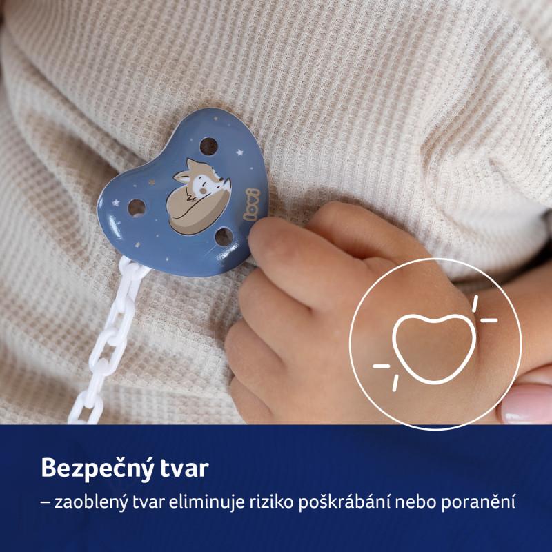 LOVI Řetízek na dudlík NIGHT&DAY Liška svítící