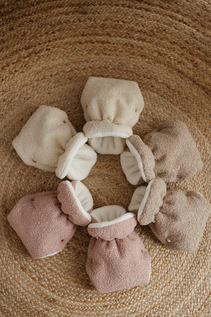 Zimní rukavice na kočárek BOUCLE  Blushing rose