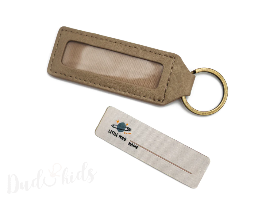 Jmenovka z vintage kůže brown