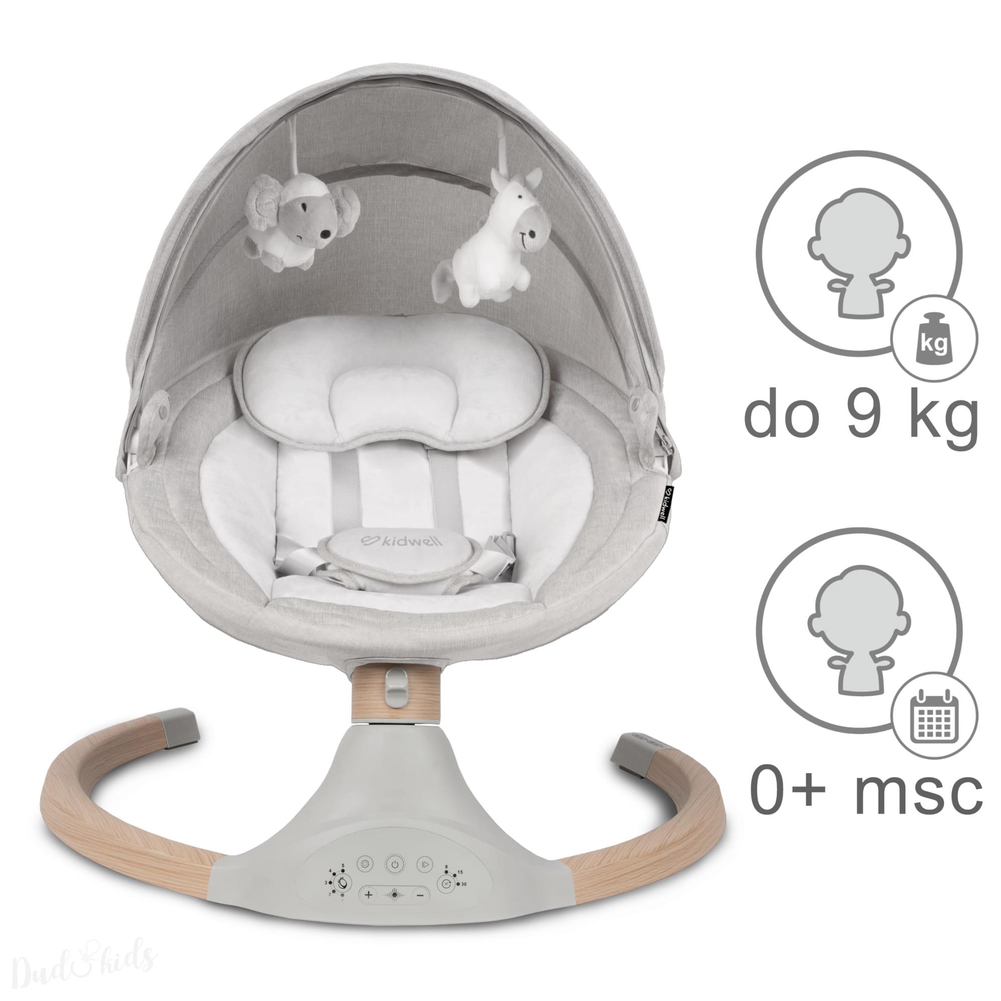 Elektrické houpací křeslo 2 v 1 LUXI Dark Melange/Wooden