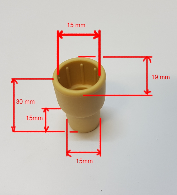 ND_koncová krytka vytahovací tyčky postýlky a ohrádky 8ks béžová