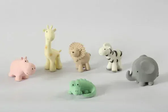 TIKIRI Safari -kousátko z přírodního kaučuku zebra