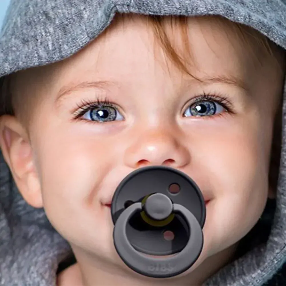 Dudlíky z přírodního kaučuku Bibs Colour vel. 0-6m 2ks_Vanilla / Cornflower