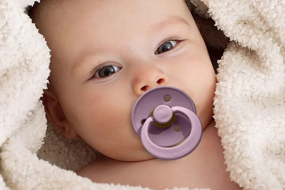 Dudlíky z přírodního kaučuku Bibs Colour vel. 0-6m 2ks Dusty Pink / Coral 