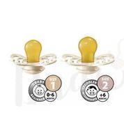 BIBS Supreme dudlíky z přírodního kaučuku 2ks 0-6m DustyLilac/Heather