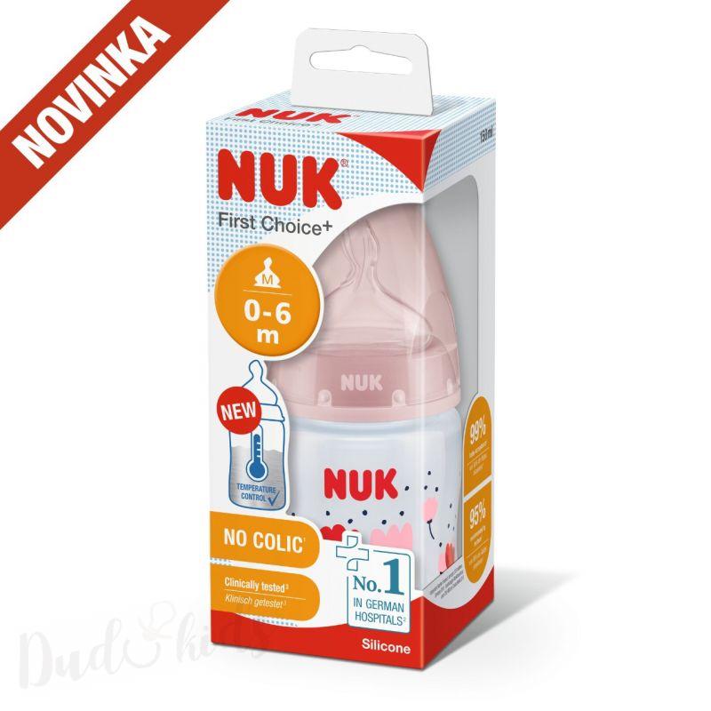 NUK FC+ lahev s kontrolou teploty, 150 ml kytičky