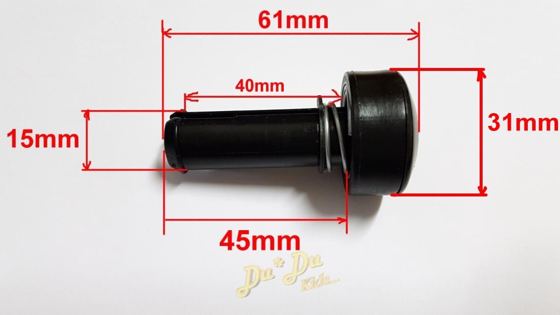 ND_středová vložka do nápravy kočárku - závěsu kol - pouzdro tlačítko