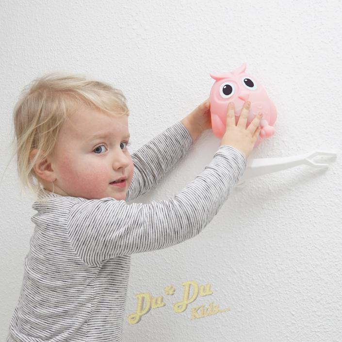 NOVINKA - Dětská přenosná LED lampička Sovička růžová