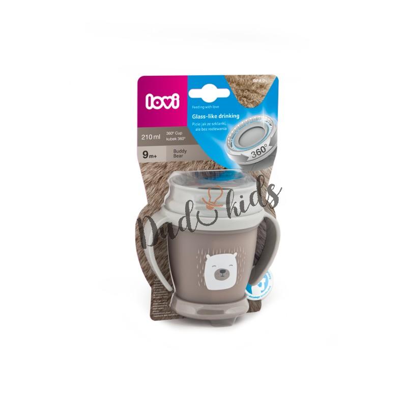 Hrníček LOVI 360 MINI 250ml s úchyty BUDDY BEAR