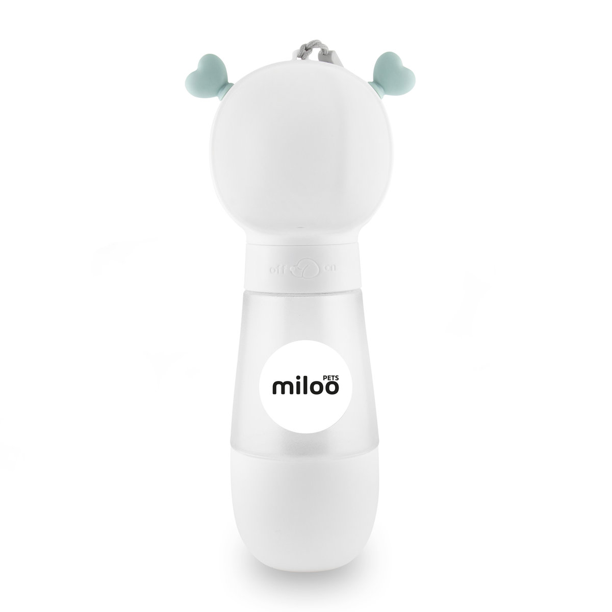 Cestovní láhev na vodu a granule pro psy a kočky MilooPets Amore Duo (350+180 ml) bílá
