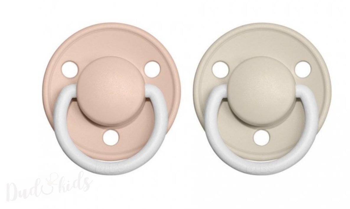 Dudlíky ze silikonu vel. ONE SIZE_ noční Blush/Vanilla noční BIBS De Lux