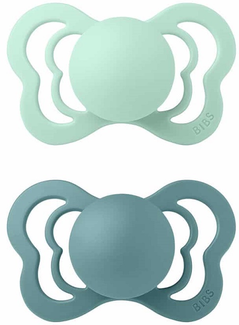 Dudlíky z přírodního kaučuku - 0-6m 2ks Nordic Mint/Island Sea BIBS Couture anatomický