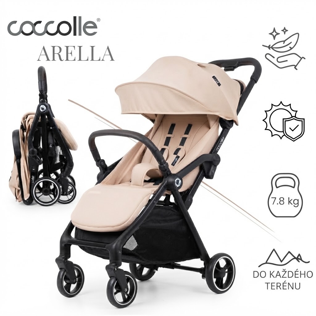 Sportovní kočárek Coccolle Arella Sand Beige