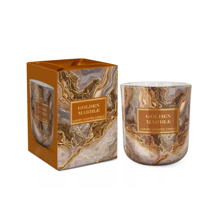 Vonná svíčka ve skle 150g Marble Golden