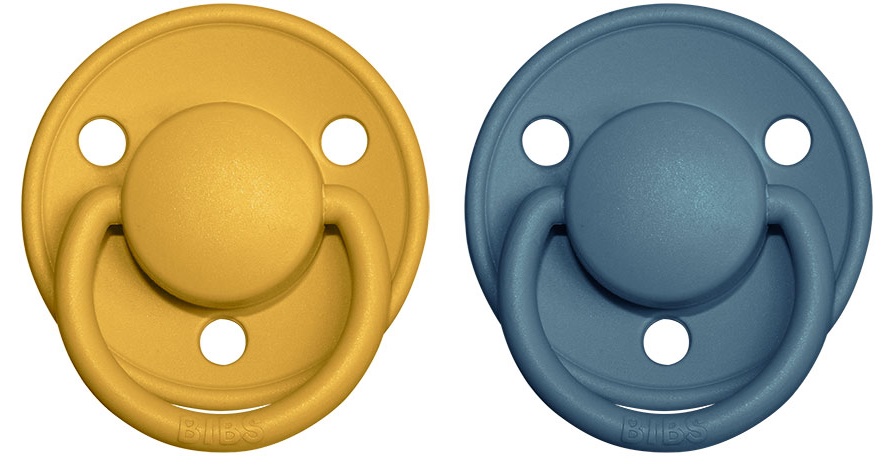 BIBS De Lux dudlíky z přírodního kaučuku 2ks - 0-6m mustard/petrol