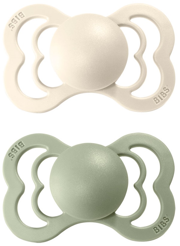 BIBS Supreme symetrické dudlíky z přírodního kaučuku 2ks 3-18m Ivory/Sage
