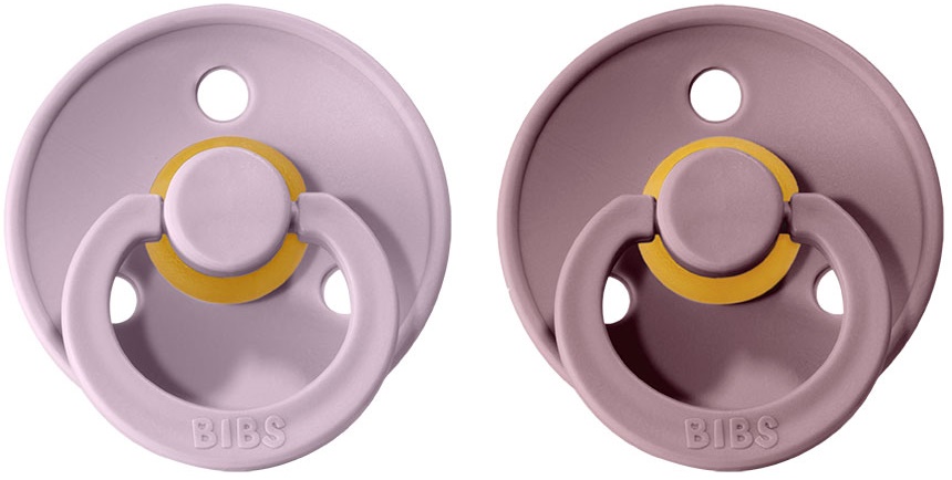 Dudlíky z přírodního kaučuku Bibs Colour vel. 6-18m 2ks DustyLilac/Heather