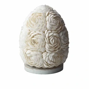 Boho Lampa z Mořských Mušlí - Ovál z Růží - 15cm
