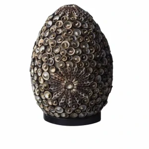 Boho Lampa z Mořských Mušlí - Ovál Čokoládový Twist - 20cm