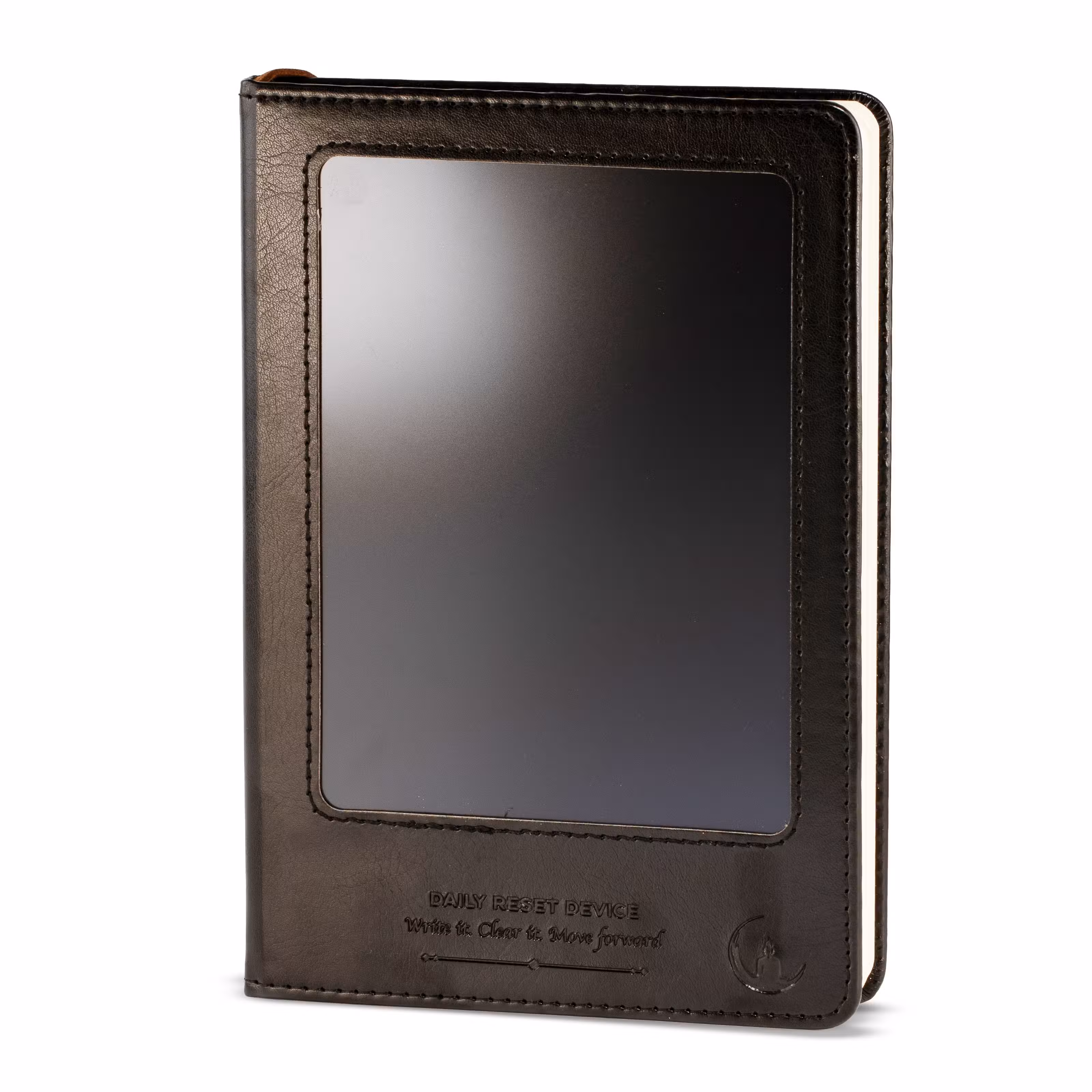 Zápisník s LCD mazací obrazovkou kožený - Černý
