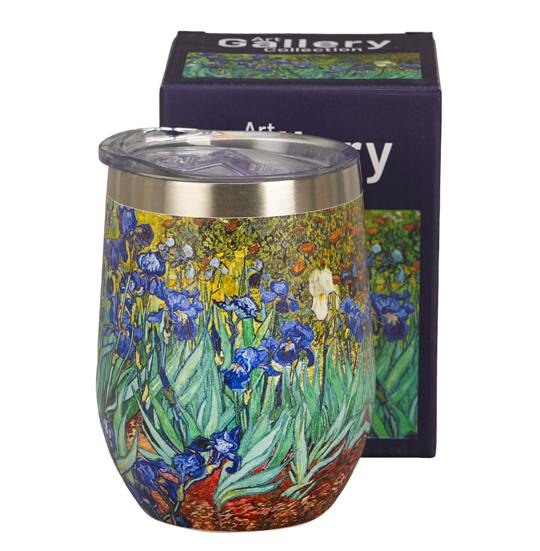 Termo hrnek nerezový malý 350 ml s dekorem - Irises V. van Gogh