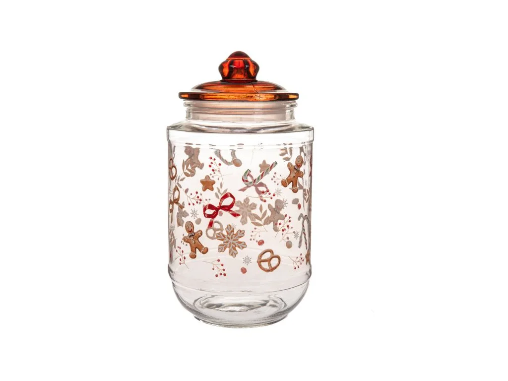 Skleněná dóza s těsněním – perníček (2000 ml)