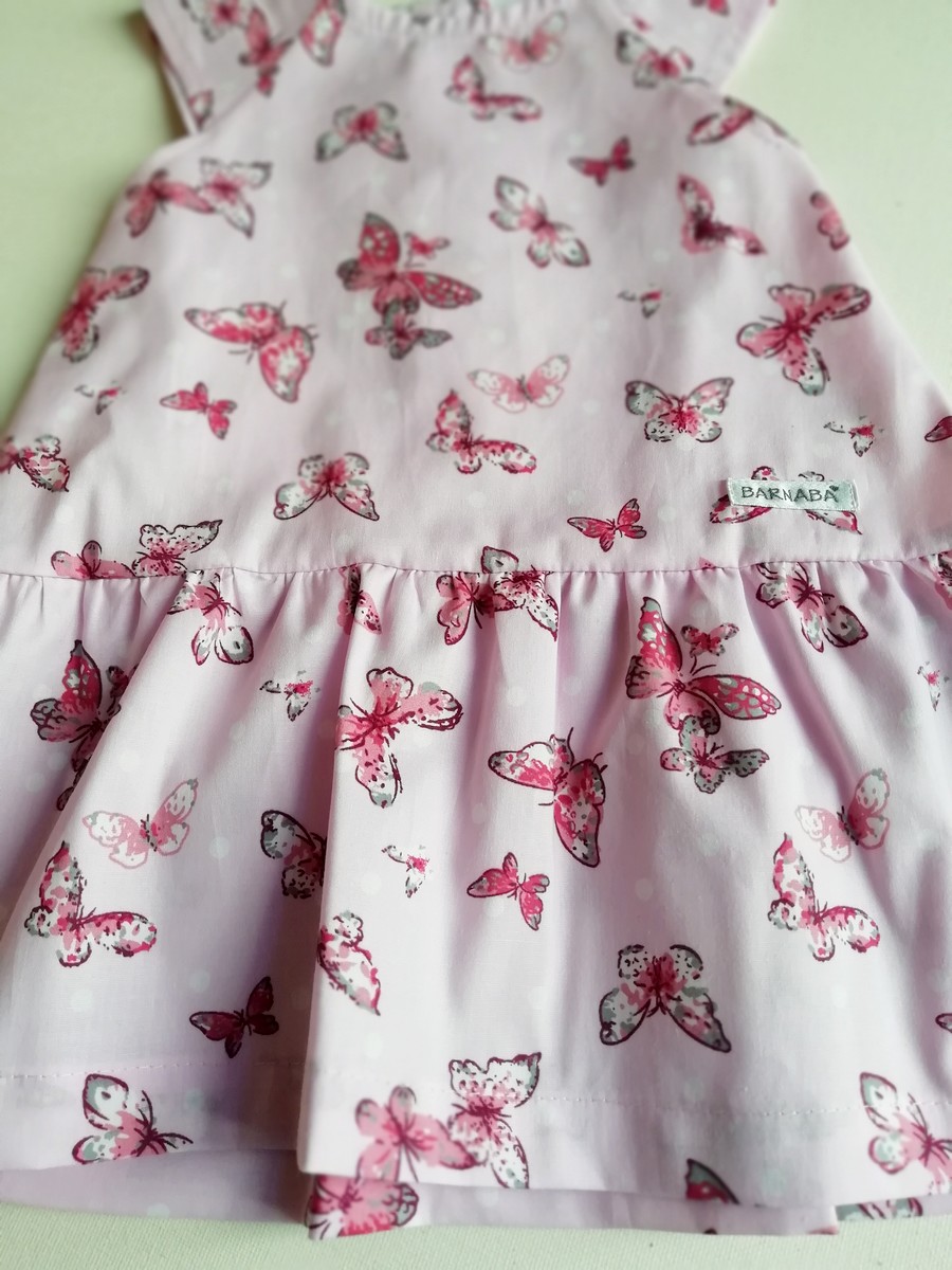 Dívčí letní plátěné šatečky s motýlky zn.Barnaba